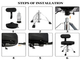 Drum Throne with Backrest, Hydraulic Drum Stool Adjustable Height, Heavy Duty Hydraulic Drum Seat 18687702