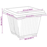 Plant Pots 6 pcs Brick Red Plastic 3403294