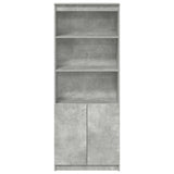 Highboard Concrete Grey 70x35x180 cm Engineered Wood 3328474