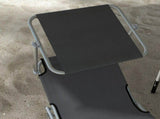 Sun Lounger Set of 2, Foldable, 4-Level Adjustable Backrest, Reclining Chair with Sun Shade, for T3398P325305