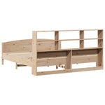 ZNTS Bookcase Bed without Mattress 200x200cm Solid Wood Pine 3323092