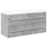 2 Piece Bathroom Furniture Set Concrete Grey Engineered Wood 3324922