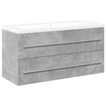 ZNTS 2 Piece Bathroom Furniture Set Concrete Grey Engineered Wood 3324922