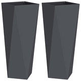 Planter 2 pcs Anthracite 30 x 30 x 75 cm Steel 883771