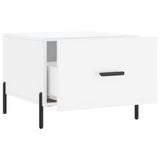 Coffee Tables 2pcs High Gloss White 50x50x40 cm Engineered Wood 829417