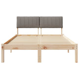 Bed frame Brown and taupe 120 x 200 cm Solid pine wood 878682