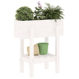 Garden Planter White 62x30x69 cm Solid Wood Pine 825234