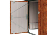 Garden Storage Box Brown 214 x 82 x 132 cm Steel 42011286