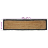 Area Rugs Natural and Dark Grey 60 x 200 cm Jute 42010680