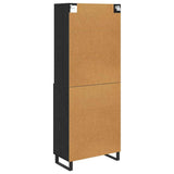 Highboard with Drawer 2 pcs Black Oak Engineered Wood 3416220