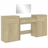 ZNTS 4 Piece Dressing Table Set Sonoma Oak Engineered Wood 3276527