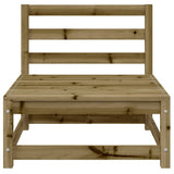Garden Sofa Armless with Footstool Impregnated Wood Pine 837962