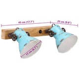 Wall Lamp 25 W Distressed Blue 45x25 cm E27 371823