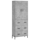 Highboard Concrete Grey 69.5x34x180 cm Engineered Wood 3199757