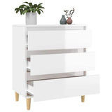 Sideboard High Gloss White 60x35x70 cm Engineered Wood 823042