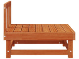 Garden Middle Sofa Solid Pine Wood Wax Brown 61 x 60.5 x 62 cm 865441