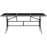 Garden Table Grey 170x80x74 cm Poly Rattan 318717