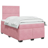 Box Spring Bed with Mattress Pink 120x200 cm Velvet 3290881