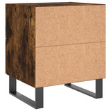 Bedside Cabinets 2 pcs Smoked Oak 40x35x47.5 cm Engineered Wood 827367