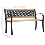 Garden Bench 120 cm Wood 47944
