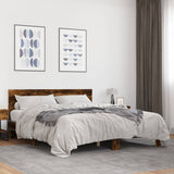 Bed Frame without Mattress Smoked Oak 160x200 cm 3280139