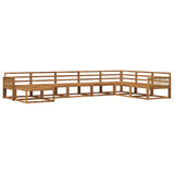 Outdoor Sofa Set 8 pcs Natural Solid Acacia Wood 3382807