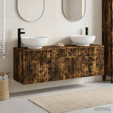 Bathroom Cabinet Set 3 pcs Smoked Oak 49 x 44.5 x 66.5 cm 3405762