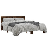 Bed Frame without Mattress Smoked Oak 160x200 cm 3280139