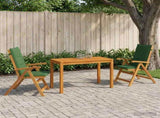3-Piece Garden Dining Set 3 pcs Natural Solid Acacia Wood 3434607