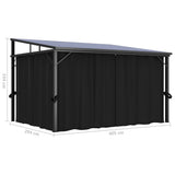 Gazebo with Curtain 405x294x244 cm Anthracite 48599