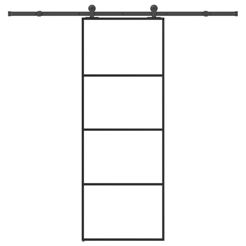 Sliding Door with Hardware Set 76x205 cm ESG Glass&Aluminium 3332863