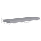 ZNTS Floating Wall Shelves 4 pcs Grey 80x23.5x3.8 cm MDF 323858