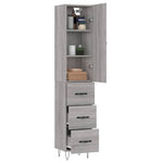 Highboard Grey Sonoma 34.5x34x180 cm Engineered Wood 3198887