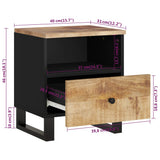Bedside Cabinets 2 pcs Solid Wood Mango&Engineered Wood 350649