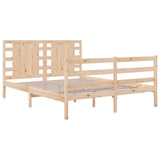 Bed Frame without Mattress 135x190 cm Double Solid Wood Pine 3104258