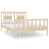 Bed Frame without Mattress 135x190 cm Double Solid Wood 3104103