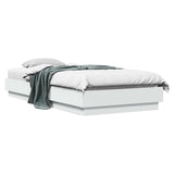 Floor Bed Frame White 80 x 200 cm Engineered Wood 8009067