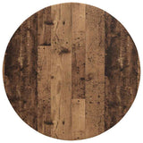 Table Top 80 x 1.5 cm Round Engineered Wood Old Wood 880429