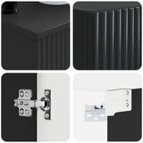 Bathroom Furniture Set 3 pcs Black 33 x 34.5 x 160 cm 3406044