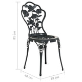 Bistro Set Black Cast Aluminium, Cast Iron Medium 317739