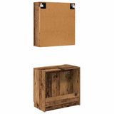 Bathroom Cabinet Set 2 pcs Old Wood Engineered Wood 3415679