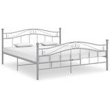 Bed Frame without Mattress Grey Metal 140x200 cm 324999