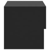 ZNTS Wall-mounted Bedside Cabinets 2 pcs Black 810956