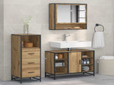 Bathroom Furniture Set 3 pcs Artisan Oak Engineered Wood 3402564