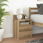 ZNTS Bedside Cabinet with 2 Drawers Artisan Oak 40x33x60 cm 858576