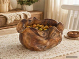 Fruit Bowl JEPARA Teak Brown 35 cm Solid Teak Wood 42010345