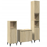 ZNTS 3 Piece Bathroom Furniture Set Sonoma Oak Engineered Wood 3282655