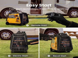 Portable Petrol Generator Inverter Dual Fuel LPG 3500W Camping Electric Start 63623476