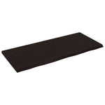 Bathroom Countertop Dark Brown 140x60x cm Treated Solid Wood 3156247