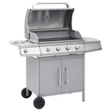 Gas Barbecue Grill 41 Cooking Zone Silver Stainless Steel 310109